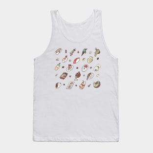 Japanese Food and Snacks Pattern Tank Top